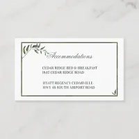 Elegant Eucalyptus Branch Wedding Details Place Card