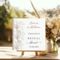 Guest book bridal shower wildflowers love in bloom