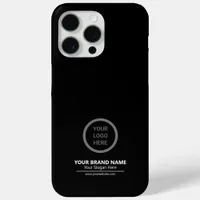 Black Business Branding Modern Simple Promotional iPhone 15 Pro Max Case