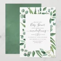 Eucalyptus Greenery Baby Shower Invitation