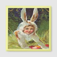 Vintage Easter Girl in Bunny Costume, ZSSG Magnet