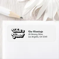 Retro "What a Year!" Holiday Label