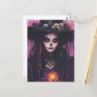 The Witch With Magick Postcard