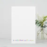 Colorful ABC Rainbow Crayons Kid's Handwriting Stationery