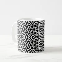 Contemporary Chic Black & White Geometric Pattern Coffee Mug