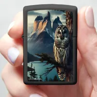 Striped Owl Vigil in the Highlands Zippo Lighter