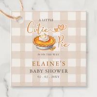 Little Cutie Pie Pumpkin Pie Fall Baby Shower Favor Tags