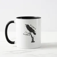 F-Caw-F Crow Pun Funny Bird Cawing Grunge Creative Mug