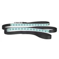 Charming heart pattern in mint green  pet leash