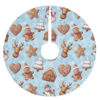 Gingerbread Cookies Christmas Brushed Polyester Tree Skirt