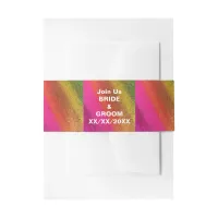 Autumn Multi-Shades of Color Portrait Invitation Belly Band