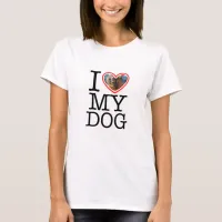 Personalized I Love My Dog Photo  T-Shirt