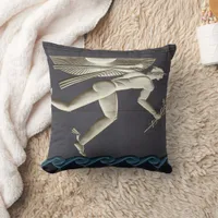 Hermes - Herald of the Greek Gods in NYC Throw Pillow