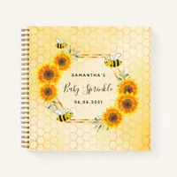Guest book bee honeycomb sunflowers baby sprinkle