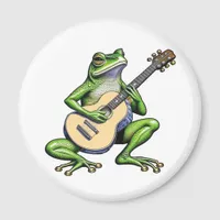 Funny Frog Playing Guitar Magnet