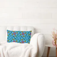 Abstract Floral Lumbar Pillow