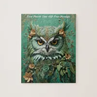 Cute Beautiful Boho Owl Jigsaw Puzzle