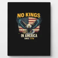 No Kings In America Since 1776 Vintage Graphic Plaque