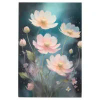 *~* Semi Transparent Ethereal Cosmos Flowers SC6  Metal Print