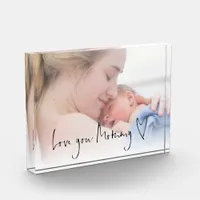 Modern Love You Mommy Script Heart Photo Overlay