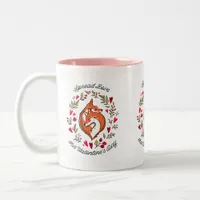 Red Foxes Valentine Love Two-Tone Coffee Mug