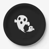 White Boo  Paper Plates