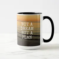 Inspirational Quote Sunset on the ocean Coffee Mug