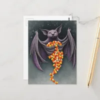 Beautiful Bat With Candy Postcard