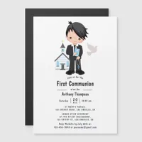 Boy First Holy Communion Magnetic Invitation