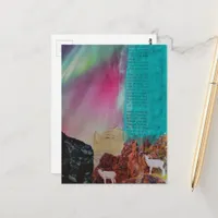 Alaska Mountains and Wildlife Collage Postcard