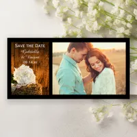 White Hydrangea Barn Wood Wedding Save the Date