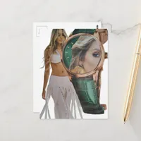 Surreal Time for Fashion Lady Collage  Postcard