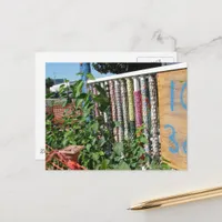 Yarn Bombed Abandoned House in Iowa Postcard