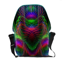 Psychedelic  Fractal Love Hearts Rickshaw Messenge Messenger Bag