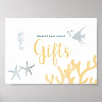 Under the Sea Ocean themed Baby Shower Gifts Sign