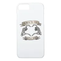 Heartagram Death Is Classic Skeleton Hand Heart iPhone 8/7 Case