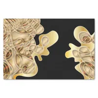 Black and Gold Metallic Luxurious Glam Abstract Tissue Paper