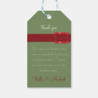 Crimson & Evergreen Christmas Wedding Gift Tags