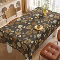 Rustic Watercolor Woodland Pine Cones Fall Tablecloth