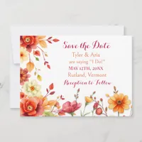 Pretty Autumn Elegant Wedding Save The Date