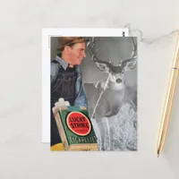 Lucky Buck Vintage Man Collage Postcard