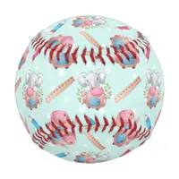 Back to School Elephant Pattern Baseball