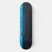 Solid Gray and Blue Customizable Skateboard