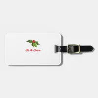 Merry Christmas Mistletoe Luggage Tag