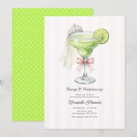 Margs & Matrimony Margarita Cocktail Bachelorette Invitation