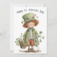Charming Leprechaun Happy St Patrick's Day Card