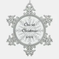 1st Christmas Together Snowflake Snowflake Pewter Christmas Ornament