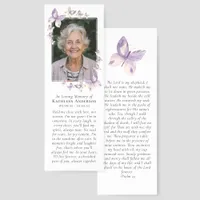 In Loving Memory Photo Butterfly Funeral Bookmarks