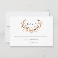 Boho Cotton Wedding RSVP Card