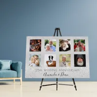 25th silver wedding anniversary photo collage  foam board